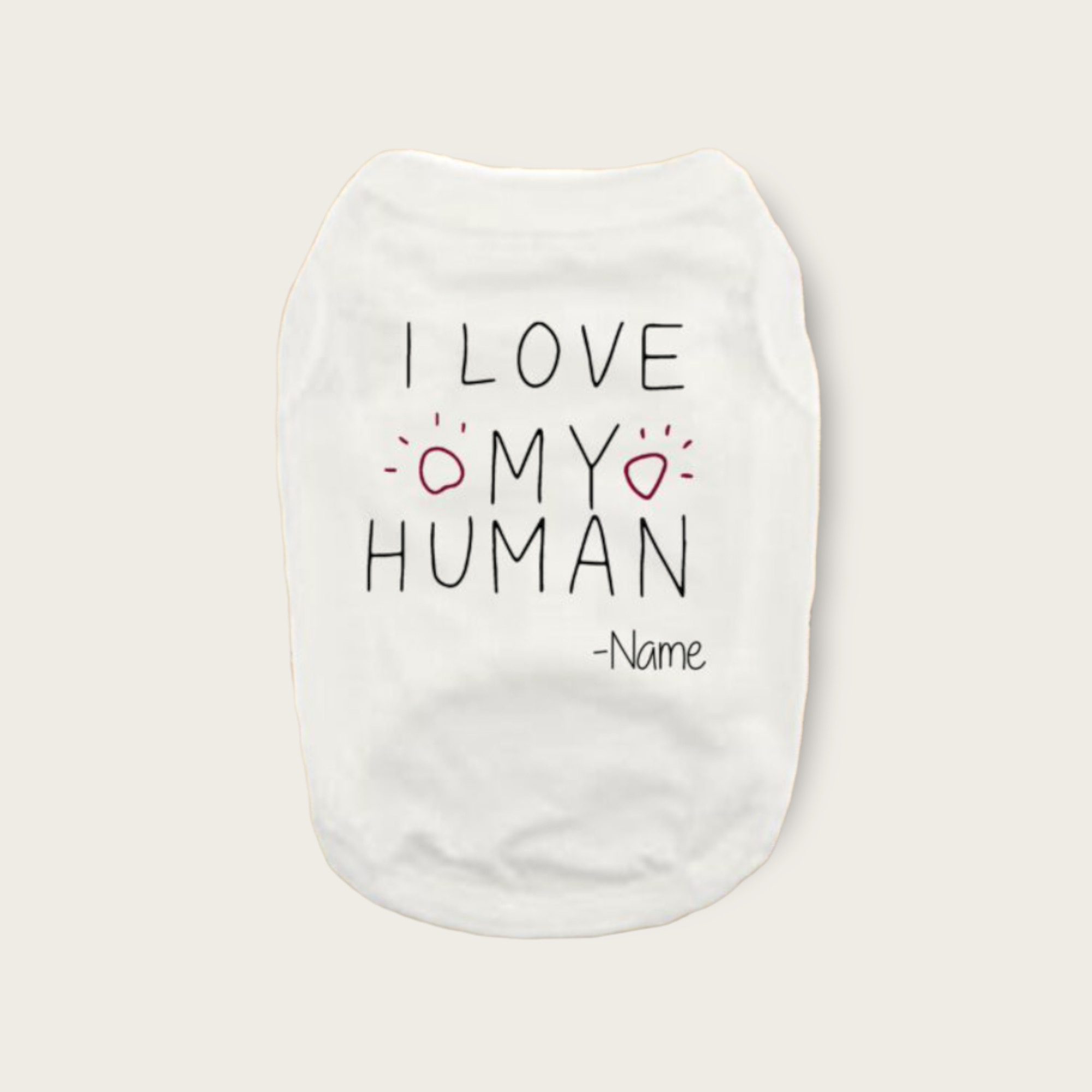 Custom I love my human Dog Shirt