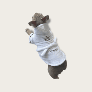 Custom Pet Bathrobe Black Crown