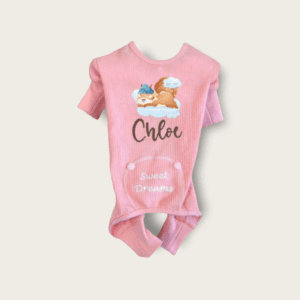 Custom Pink pet pajamas