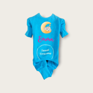Custom blue pet pajamas