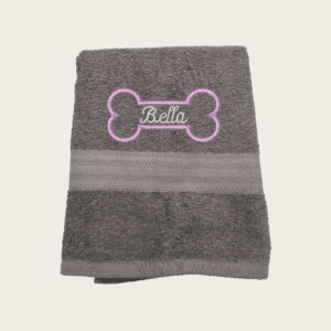 Custom Dog Towel with Bone