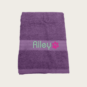 Custom Dog Towel with Paw