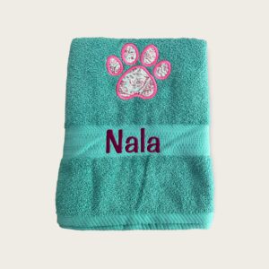Personalized Dog Towel with Paw