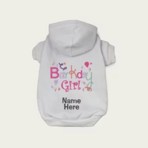 Embroidered Barkday girl Hoodie