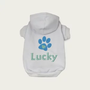 Embroidered Heart and Paw Hoodie