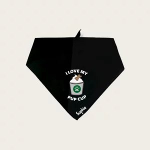 Custom Black Pup Cup Bandana